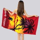 Factory made cheap wholesale custom print logo beach microfiber towel