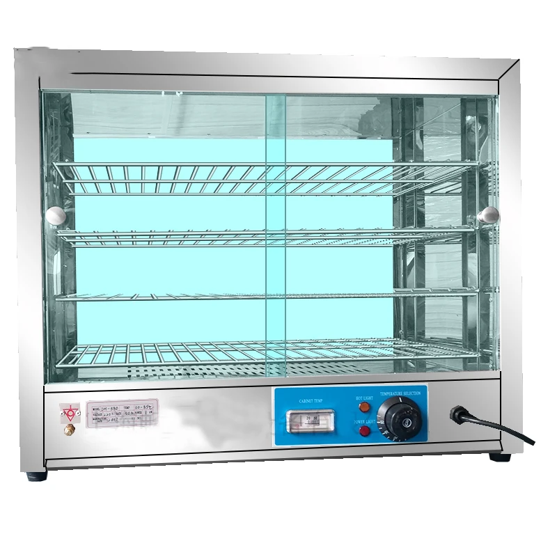 5 Layers Glass Display Showcase Hot Food Warmer Electric Display Showcase With 30-110 Degrees