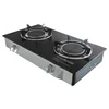 New Model camping glass top 2 burner gas cooker