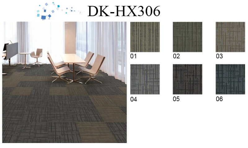 100%nylon 50x50 Commercial Office Modular Carpet Tiles For Conference Room