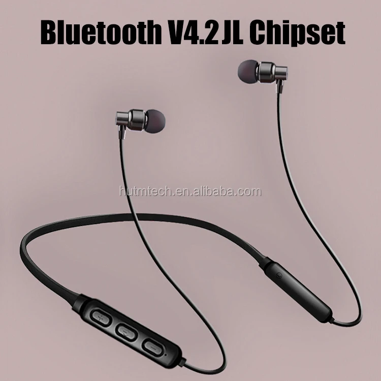 130mAh Sport Bluetooth Neckband Earphones Stereo Metal Wireless Earphone With Microphone - ANKUX.COM