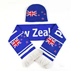 Wholesale hot sale knitted cheap top quality football team scarf and hat set
