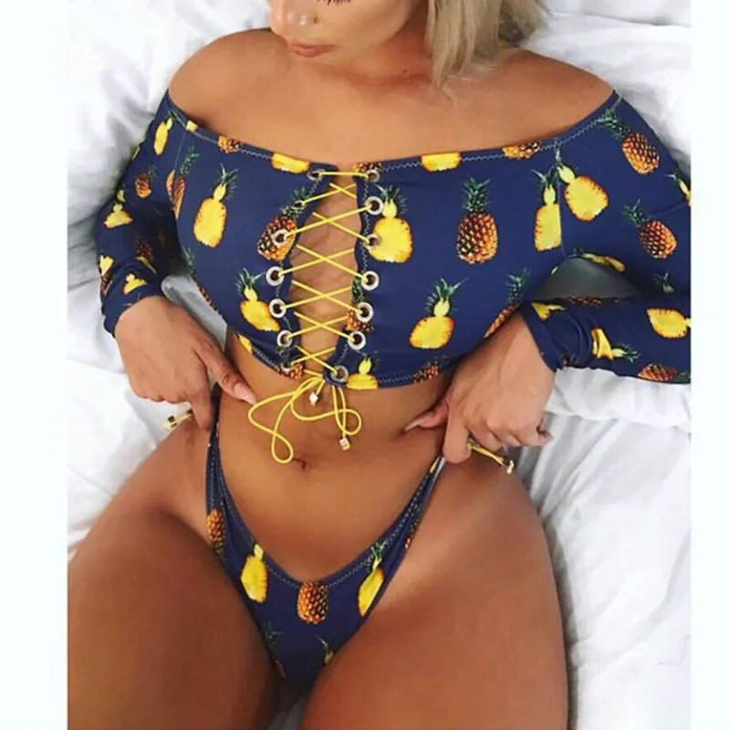 2018 Women Sexy Thong Brazilian Bikini 2pcs African Print Long Sleeve Swimwear Bandage Swimsuit JSN07, 4 colors
2018 Women Sexy Thong Brazilian Bikini 2pcs African Print Long Sleeve Swimwear Bandage Swimsuit JSN07, 4 colors