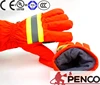safety fire retardant gloves exporting firefighter Eu CE red gloves fireman working hand protected glove