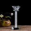 ZT-2208 Tealight Holder Faceted Crystal Candlestick For Table Centerpieces Crystal Candle Holder