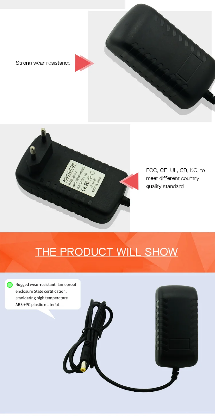 Wallplug Type Eu Plug 12v 4a Ac/dc Adapter 110240v With Ce Approval