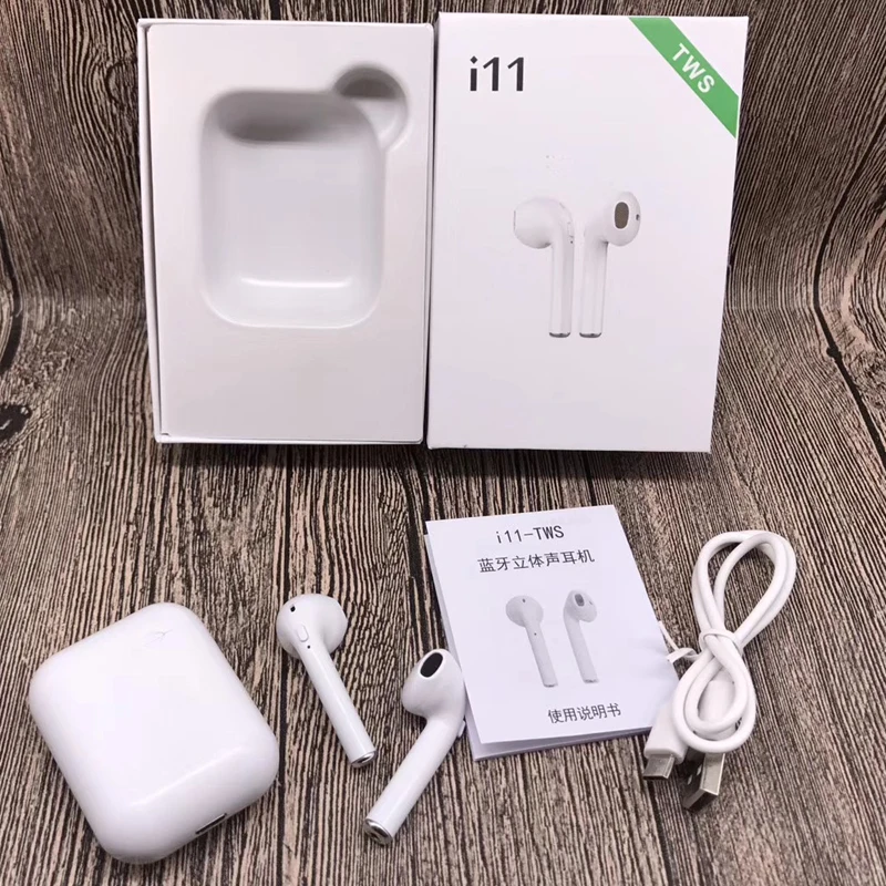 Cheap i11 tws wireless earbuds JL V5.0 chip good stereo sound micro charge port with enough stock - ANKUX.COM