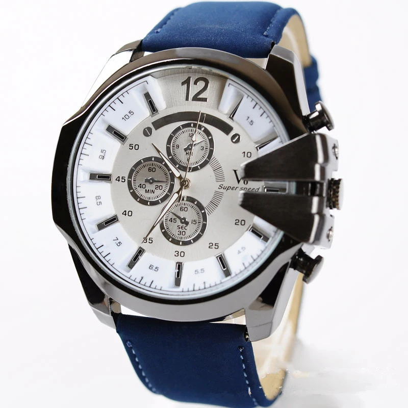 2015 New Arrival V6 Brand big dial Men watch military fashion watches high quality quartz sports wristwatches gift