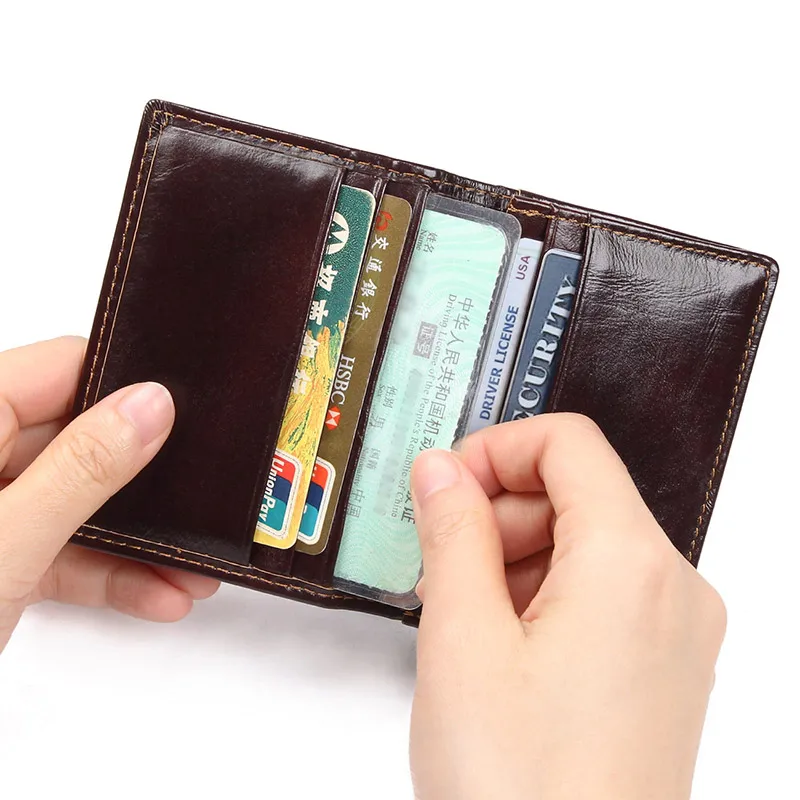 100% Leather Card Holder for men Women Card Purses Small Pocket Business Card Case R-8078C
100% Leather Card Holder for men Women Card Purses Small Pocket Business Card Case R-8078C