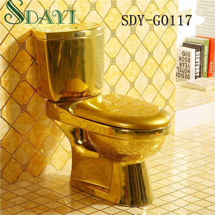 gold toilet seat