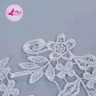 African chemical water soluble lace embroidery polyester mesh fabric for wedding dress