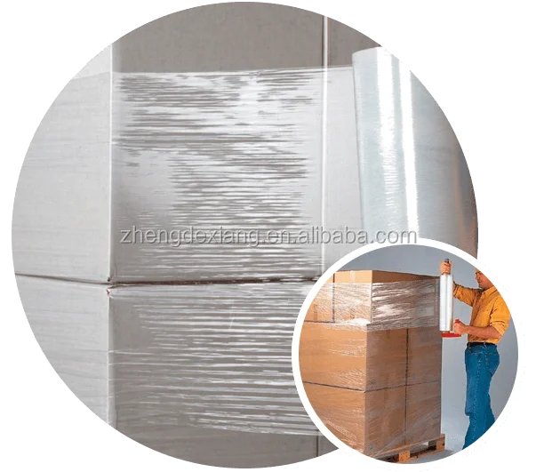 pe transparent power shrink wrap manual stretch film lldpe