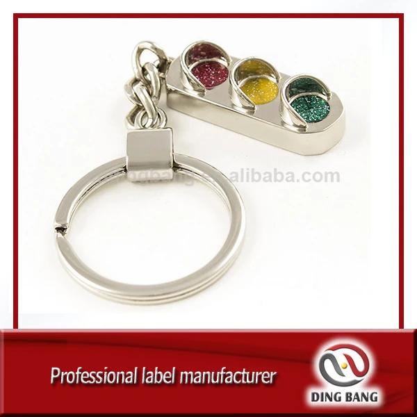 souvenir alloy casted mini metal traffic light keychain