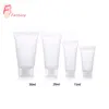 factory quality white or clear frosted empty plastic tubes in inventory small MOQ 10ml 20ml 30ml