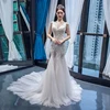 RSM66688 wedding dress princess white mermaid beach deep v neck wedding dress