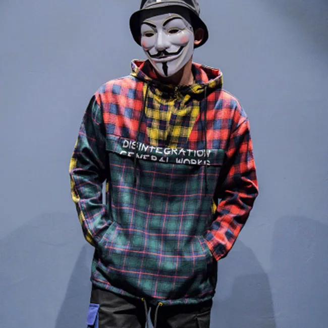Hip Hop Patchwork Pullover Hoodies Plaid Shirts Printed Zipper Shirts Fashion Streetwear, Custom pantone color
Hip Hop Patchwork Pullover Hoodies Plaid Shirts Printed Zipper Shirts Fashion Streetwear, Custom pantone color