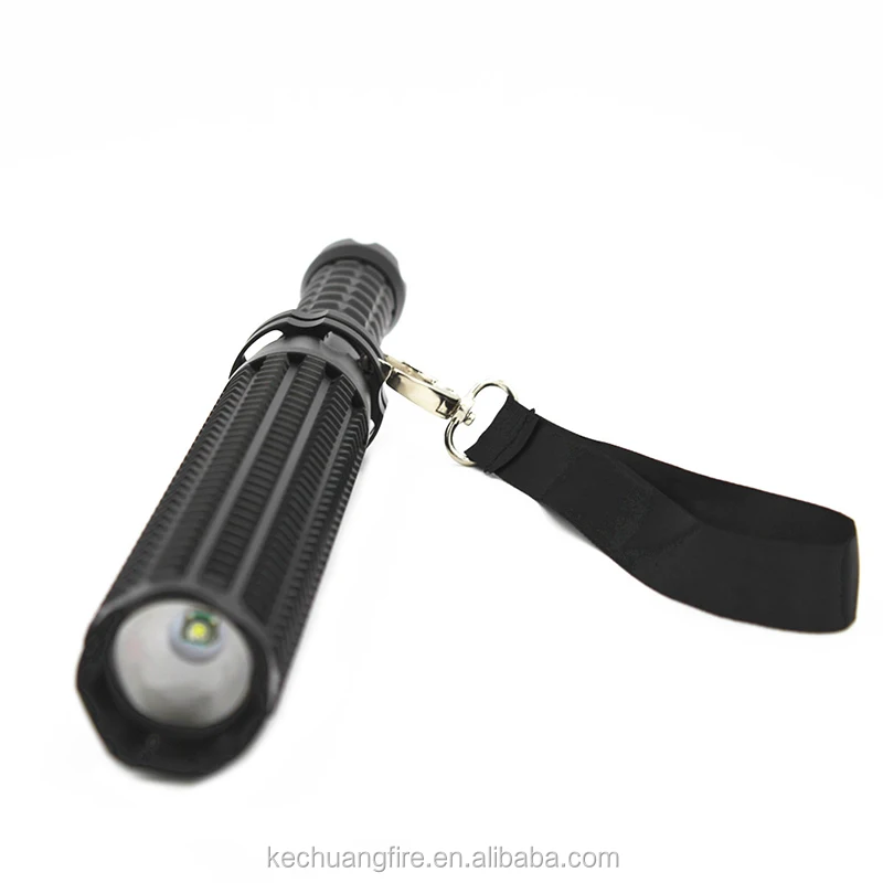 New 300 Lumens Zoomable Strobe Electric Baton Shock Police Self Defense Flashlight With Q5 Led