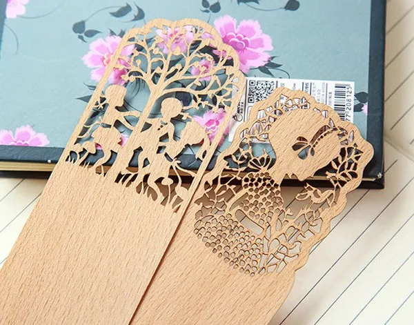 hollow wood bookmarks