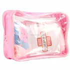 Transparent PVC Toilet bag For Travel Airplane Flight Bag