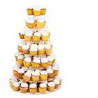 Mutil tiers clear round acrylic dessert wedding cake tower transparent cake display stand custom sizes logo