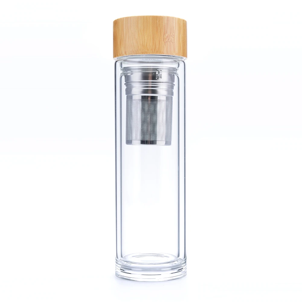 400ml 500ml Double wall glass bottle coffee fruit infuser glass water bottle with stainless steel infuser
400ml 500ml Double wall glass bottle coffee fruit infuser glass water bottle with stainless steel infuser