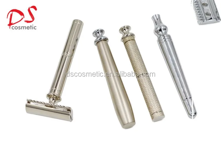 red wood handle double edge safety shaving mens razors