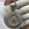 Round CZ ICE OUT Angel pendant Hip hop jewelry Bling Bling Angel pendant Wholesale High Quality Female jewelry Round shapeJesus