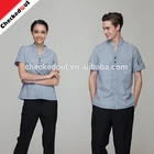 Hot sale restaurant waiter shirts ,colorful loose worker hotel reception uniform