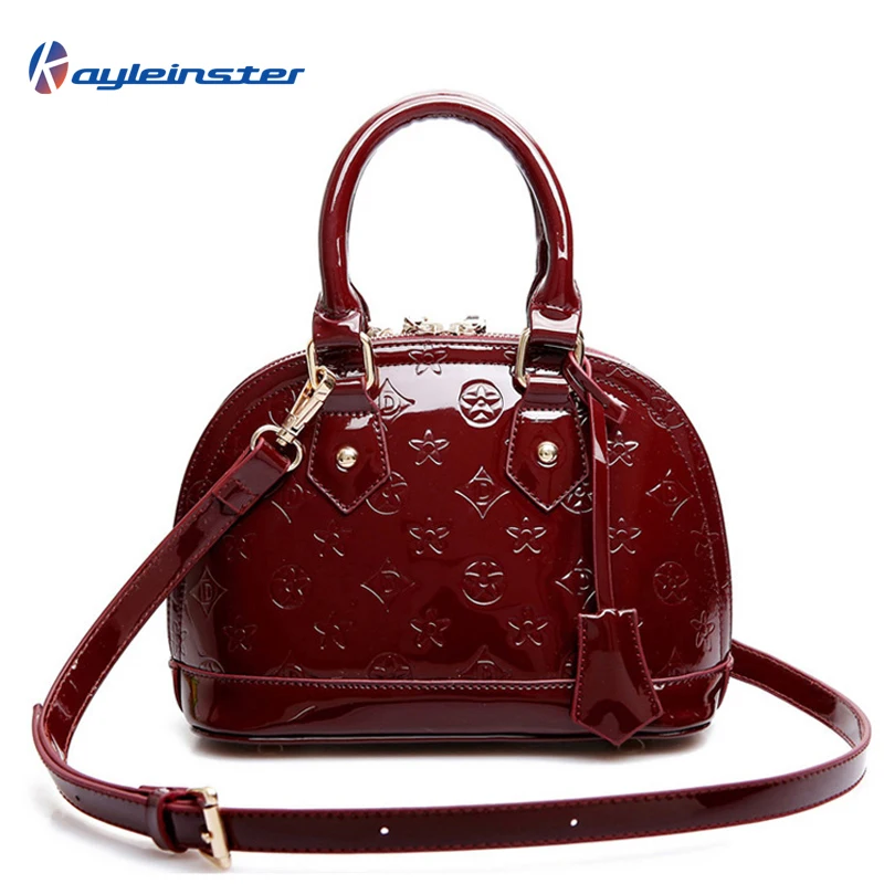 NEW 2015 Shell Women Handbag Embossed Patent Leather Women Shoulder Messenger Bag Luxury Ladies Tote bolsa feminina Fashion Bags