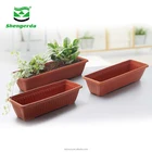 Leizisure outdoor garden plastic 60/70/80 cm large long rectangular floor decoration flower plant pots and planter box