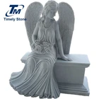 Marble memorial angel benches monument for cemetery