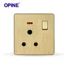Wall sockets and switches 15 amp 1 gang 3 round pin south africa socket