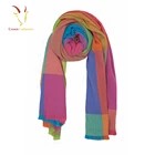 Women Plaid Winter Cashmere Scarf/Oversize Soft Blanket Scarf Shawls