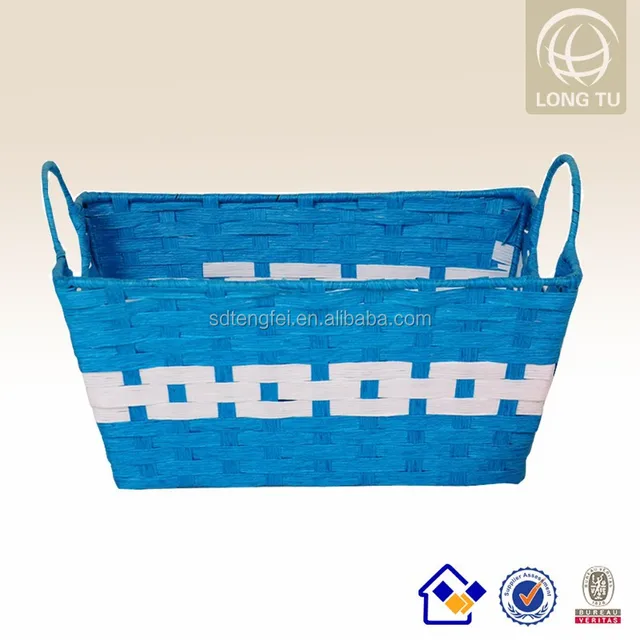 woven paper rope easter egg basket