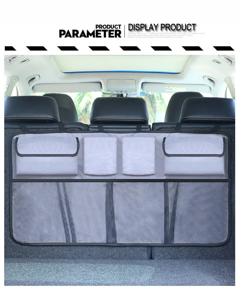 06 Car Trunk Organizer Bag Back Seat SUV Foldable Auto Storage Stowing Tidying Trash Automobile Pouch Box In The Car On Accessories