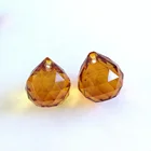 Hot Selling crystal faceted balls one hole amber 20mm chandelier glass balls for crystal curtain/lamp/door decor