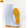 White PVC Gumboots factory anti-aid safety boots