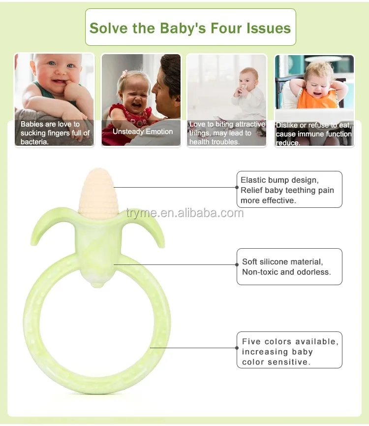 tryme wholesale adult silicone baby teething ring