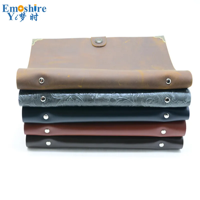Emoshire Note stationery Notepad business loose b5 Creative stationery leather large button diary book custom (4)