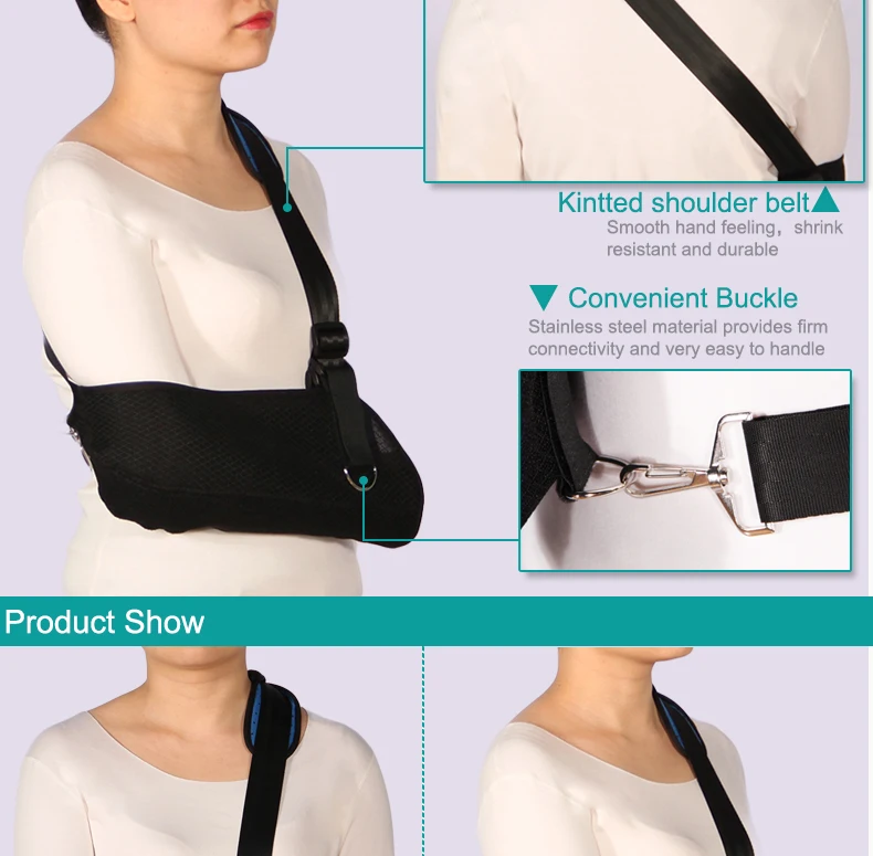 Fashion black mesh left rigth type upper arm support brace sling for shoulder injury on sale_03