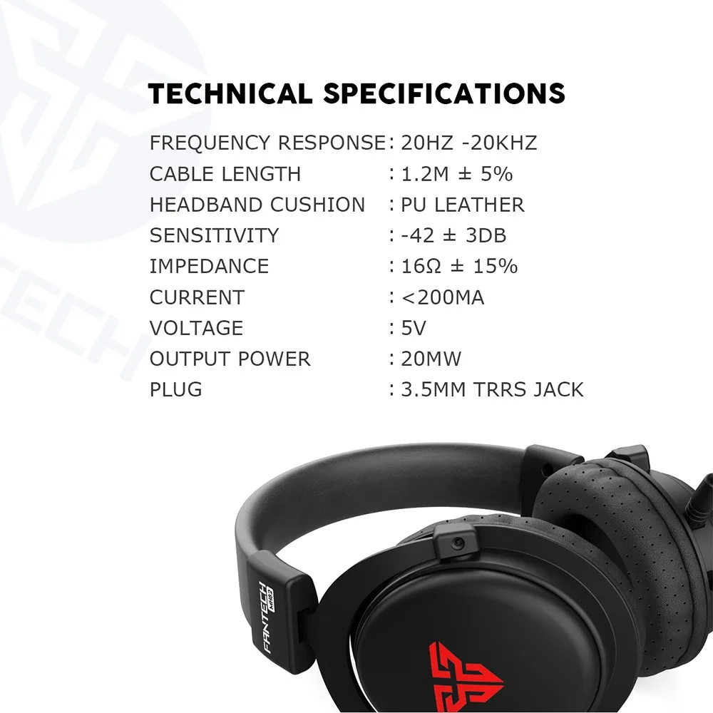 Fantech MH 82 Best Computer Breathable Ear Cups USB Wired Headphone Headset Gaming - ANKUX.COM