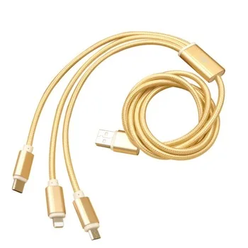 2018 Hot Selling 3 in 1 Nylon Braided cable USB data cable quick Charger for phone, Black;white;gold;pink
2018 Hot Selling 3 in 1 Nylon Braided cable USB data cable quick Charger for phone, Black;white;gold;pink