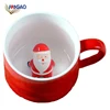 Wholesale new product ideas 2018 cute pottery cup novelty ceramics funny Christmas Mugs for daily use restaurant and party