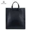 Guangzhou factory custom women black leather tote bag for work