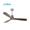 1stshine Nordic DC High quality house hotel department coffee room indoor decorative solid wood blade with 3 CLR LED light fan