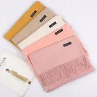 Manufacturer promotion scarf pure cashmere scarves 250g explosion models all-match warm shawl tassels monochrome nap