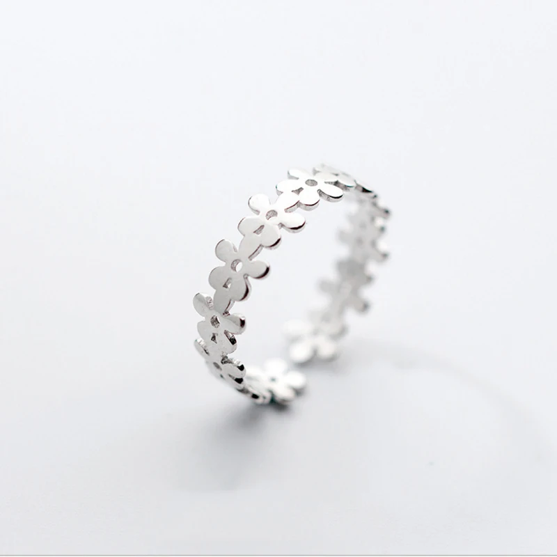 Wholesale Korean Simple Open Flexible Rings For Women And Girls Sweet Fashion Flower Ring S925 Sterling Silver Jewelry
Wholesale Korean Simple Open Flexible Rings For Women And Girls Sweet Fashion Flower Ring S925 Sterling Silver Jewelry