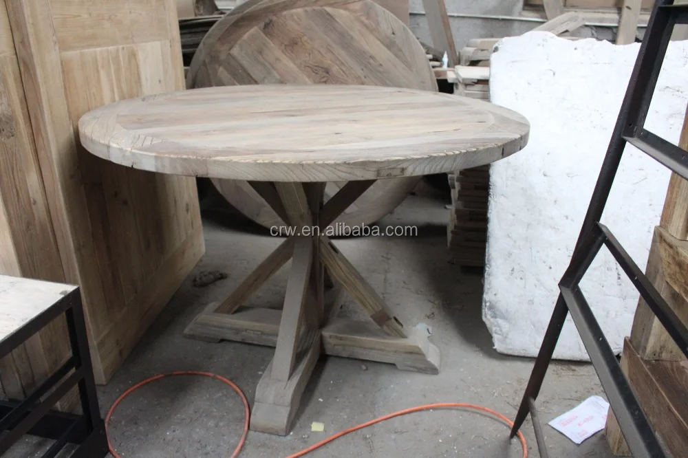 RE-1506木材刻まれたダイニングテーブル脚固体木製ラウンド10人ダイニングテーブル仕入れ・メーカー・工場