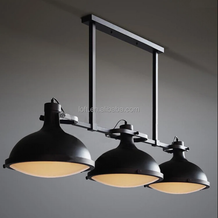 3ヘッド屋内工業スタイルsemisphericalマットガラスペンダントランプe27 led/フィラメント電球仕入れ・メーカー・工場