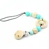 Baby toys wooden molars children's gutta percha baby pacifier nipple clip chain foreign trade